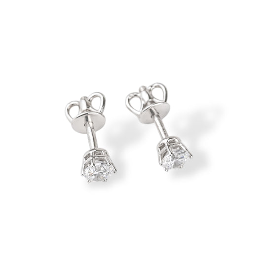 Stud Earrings White Gold