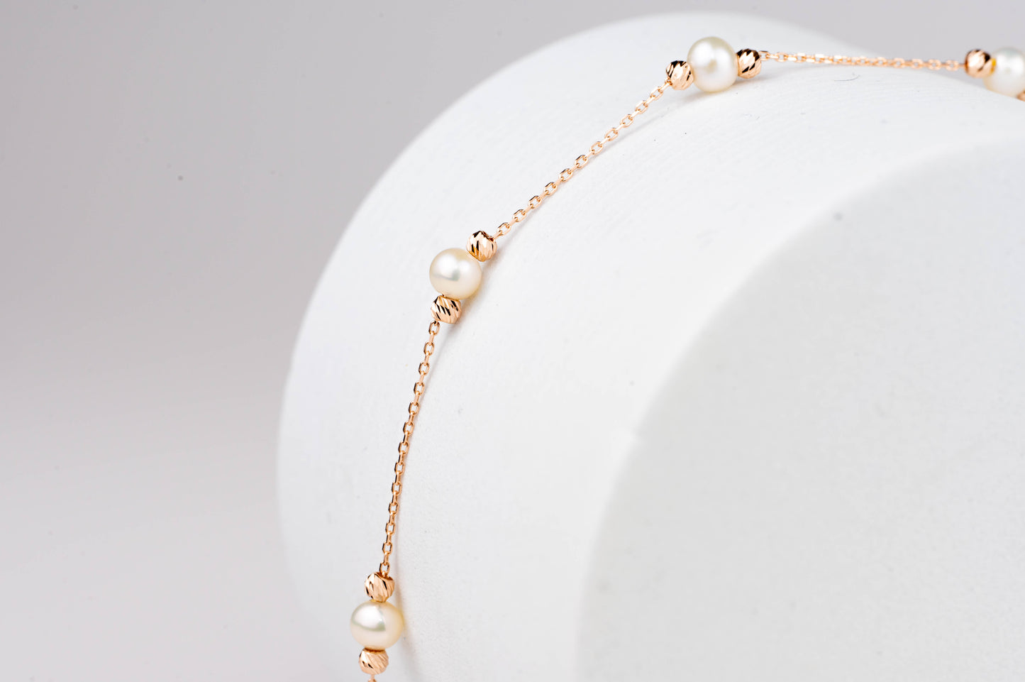 Bracelet Rose Gold 585 with Pearls