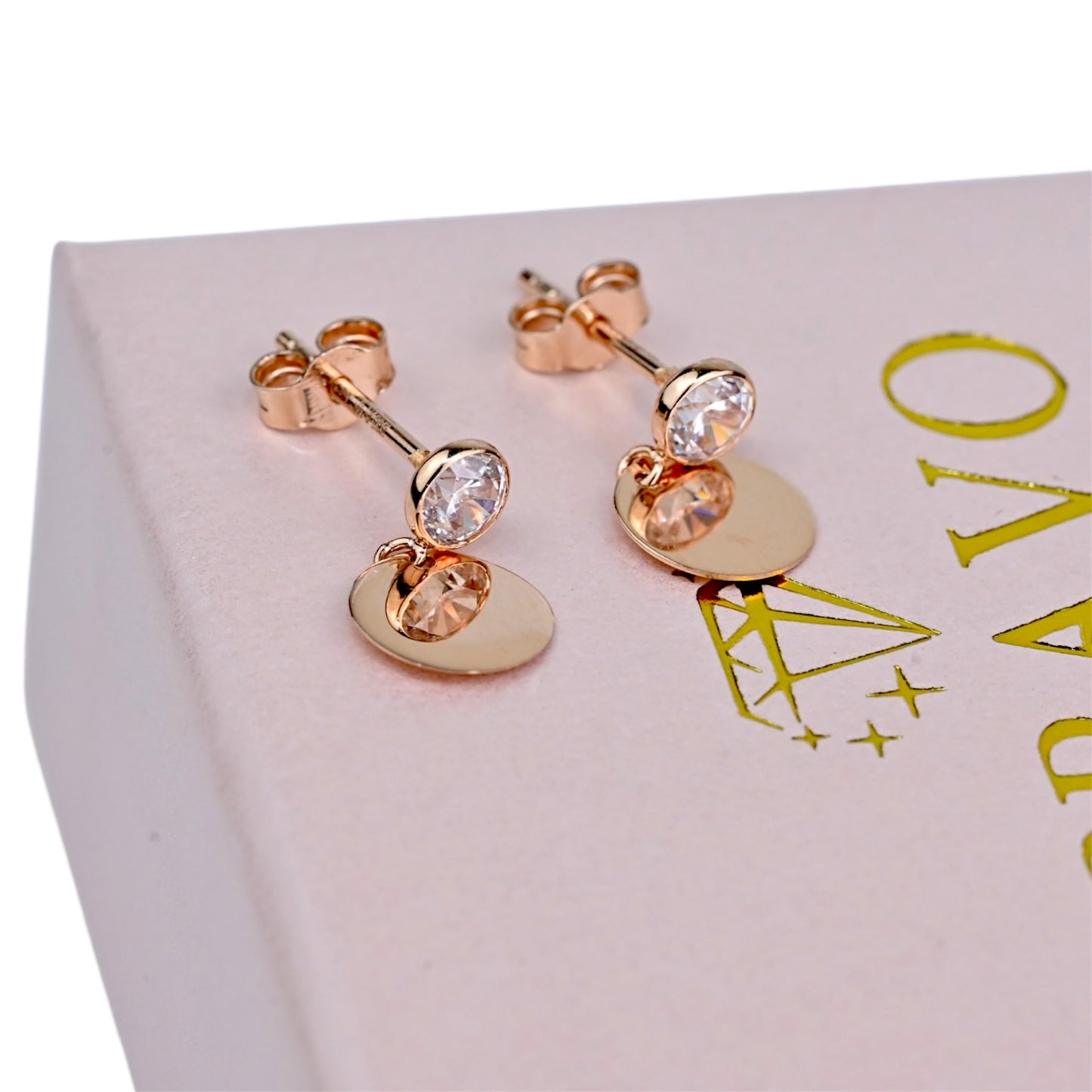 Stud Earrings with Zirconia stones