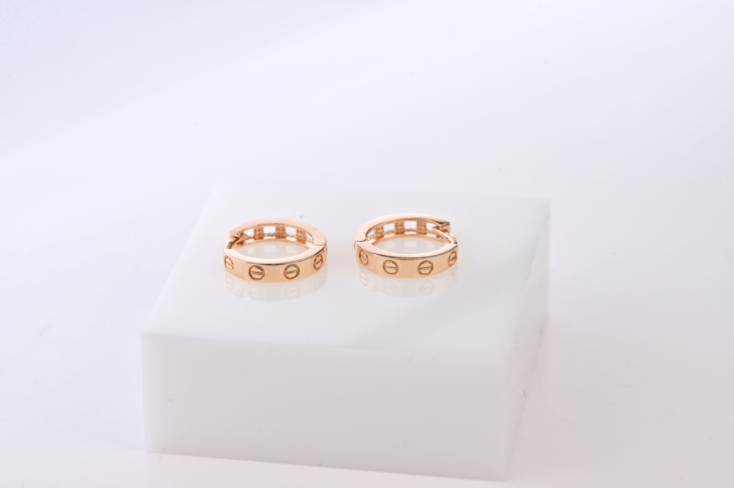 Rose Gold Hoops Kids Earrings