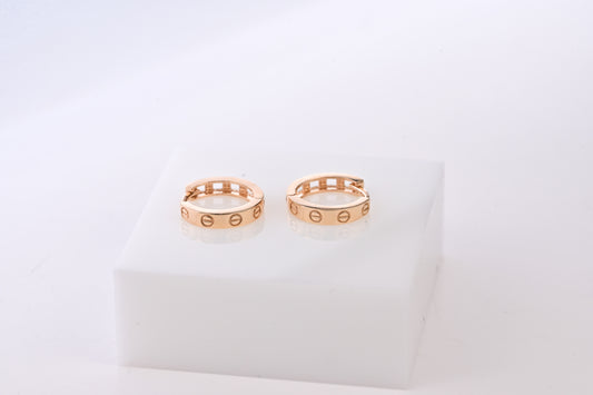 Rose Gold Hoops Kids Earrings