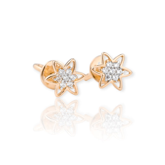 Little Star Kids Earrings with Zirconia stones