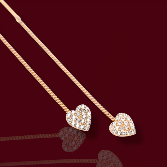 Thread Earrings Hearts