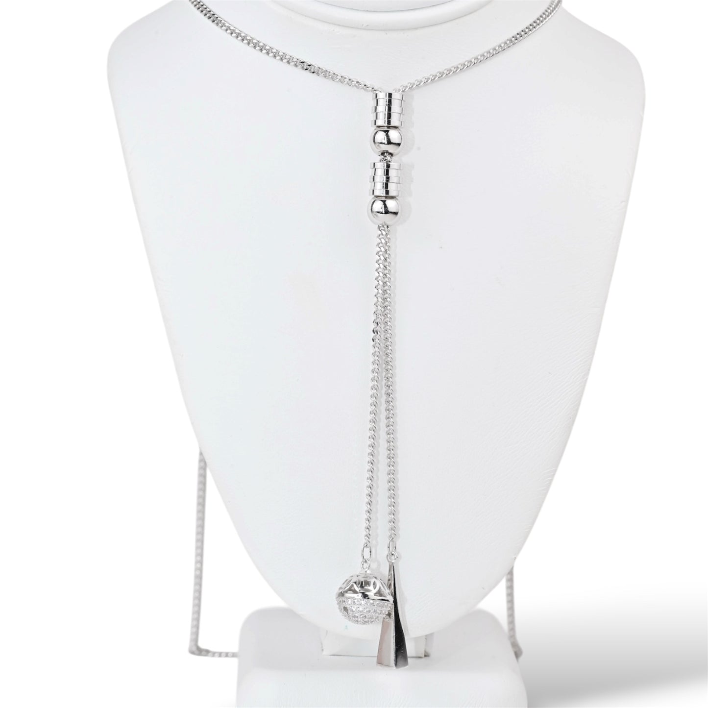 Silver Necklace Tie