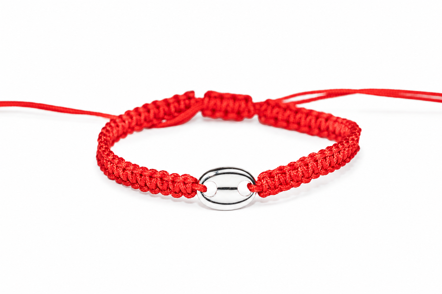 Silver Red Thread Bracelet