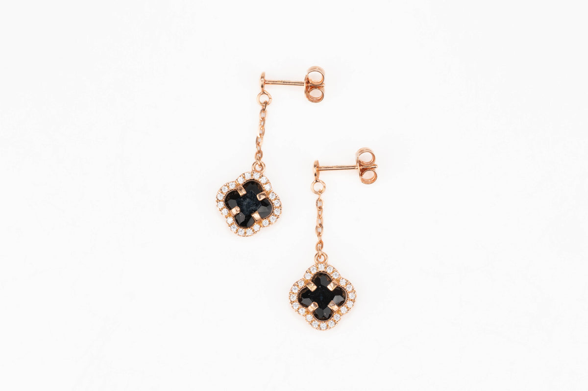 Rose Gold Studs Earrings Black Clover