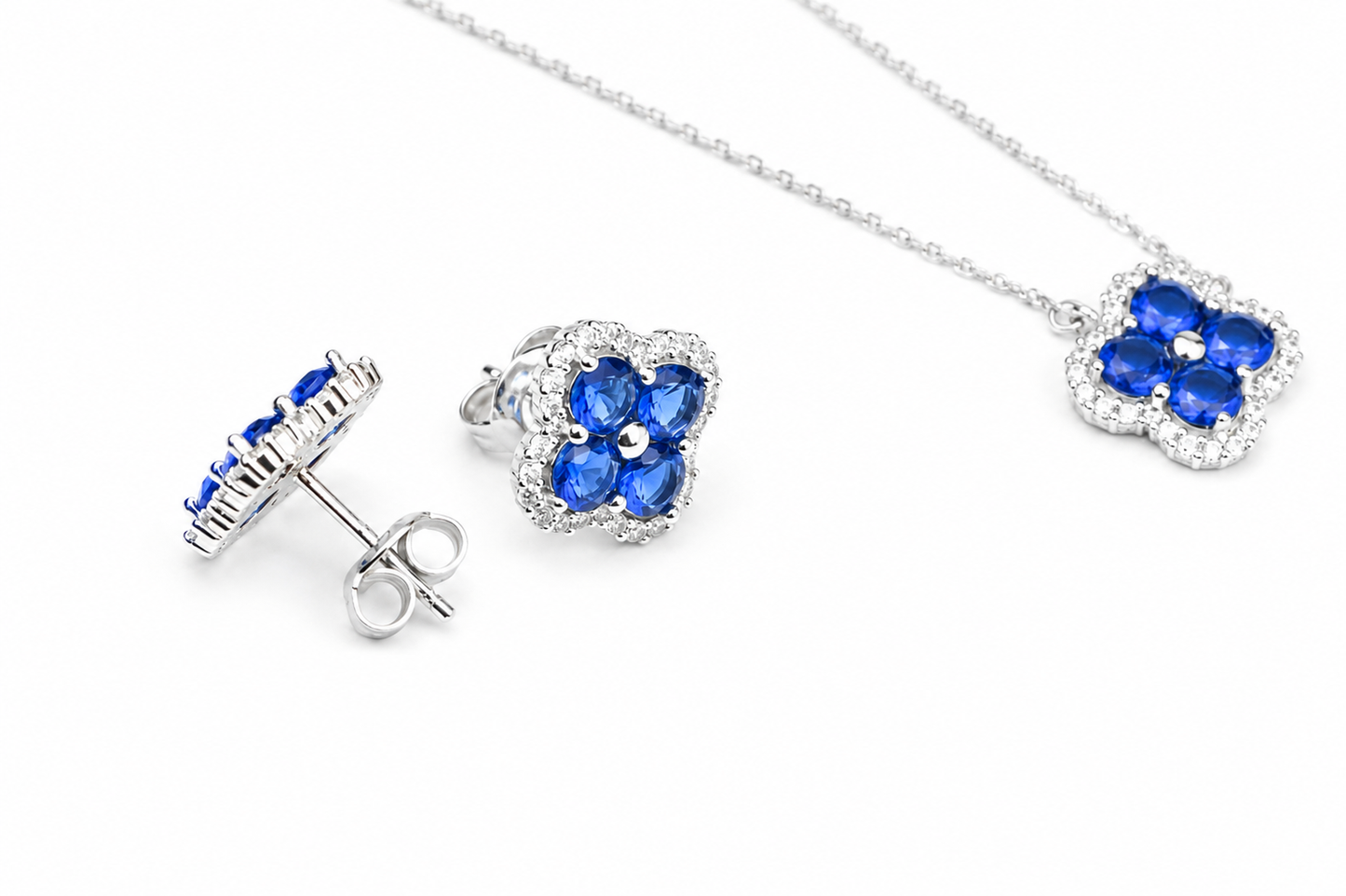 Blue Clover Silver Set