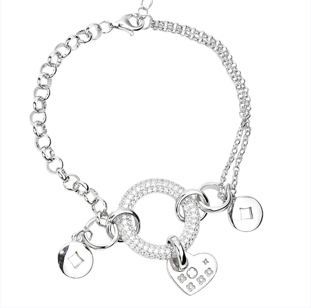 Silver Bracelet with Pendants