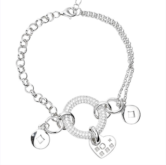 Silver Bracelet with Pendants