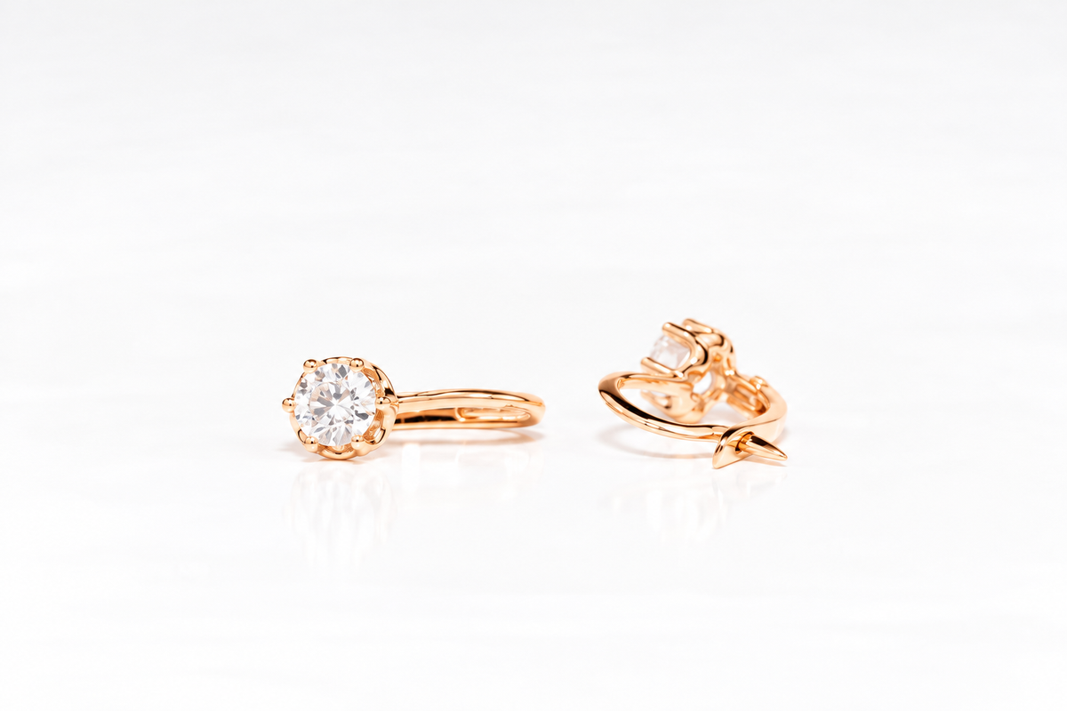 Kids Earrings Rose Gold 585(14K)