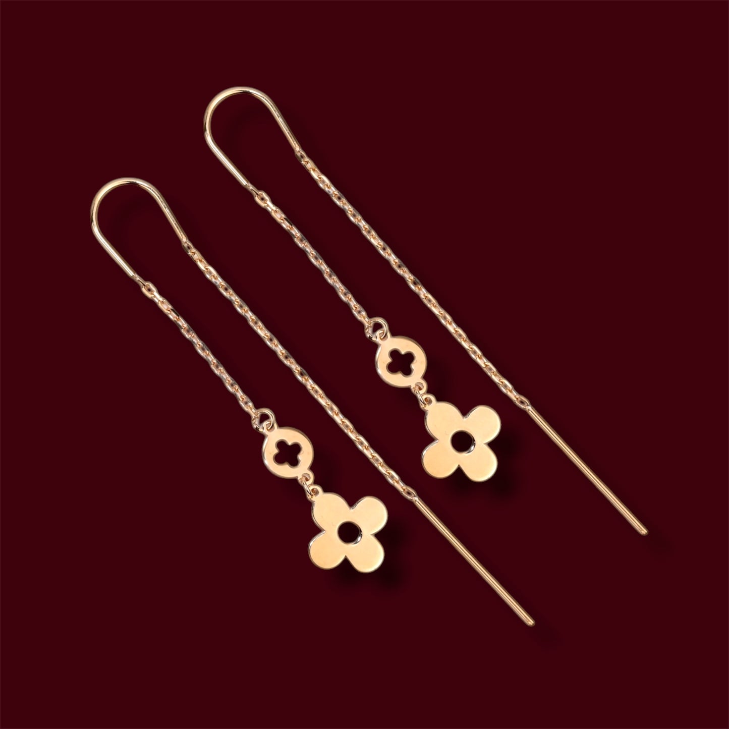 Thread Earrings Flowers