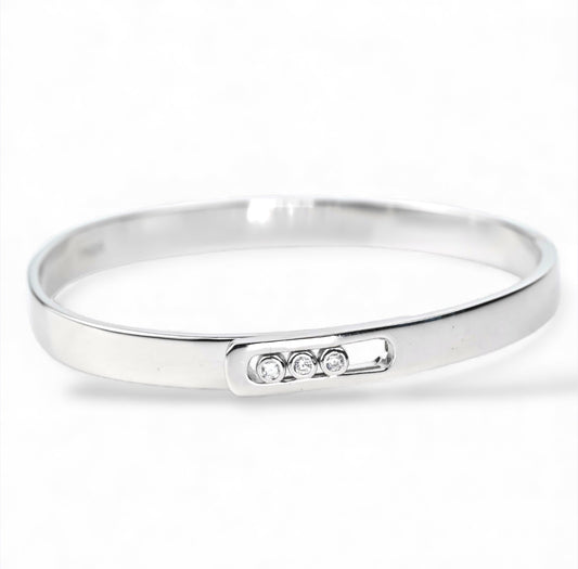 Silver Bracelet with Zirconia stones