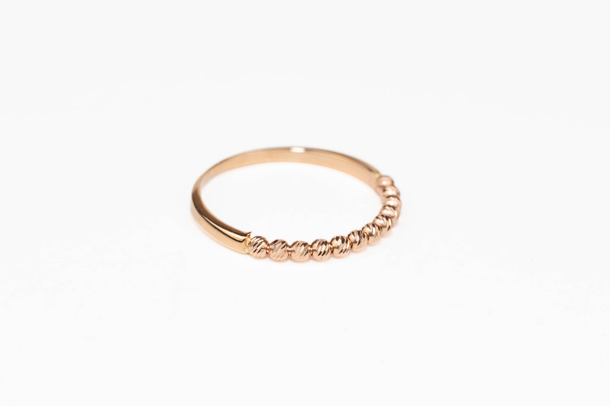 Rose Gold Ring Minimalist Ball
