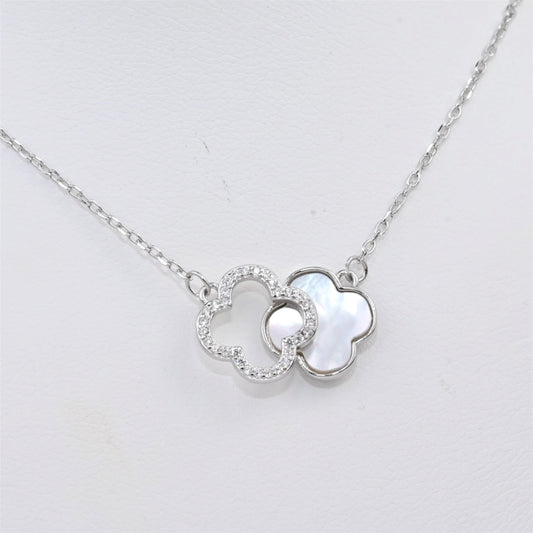 Silver Necklace with Mother of Pearl Pendant
