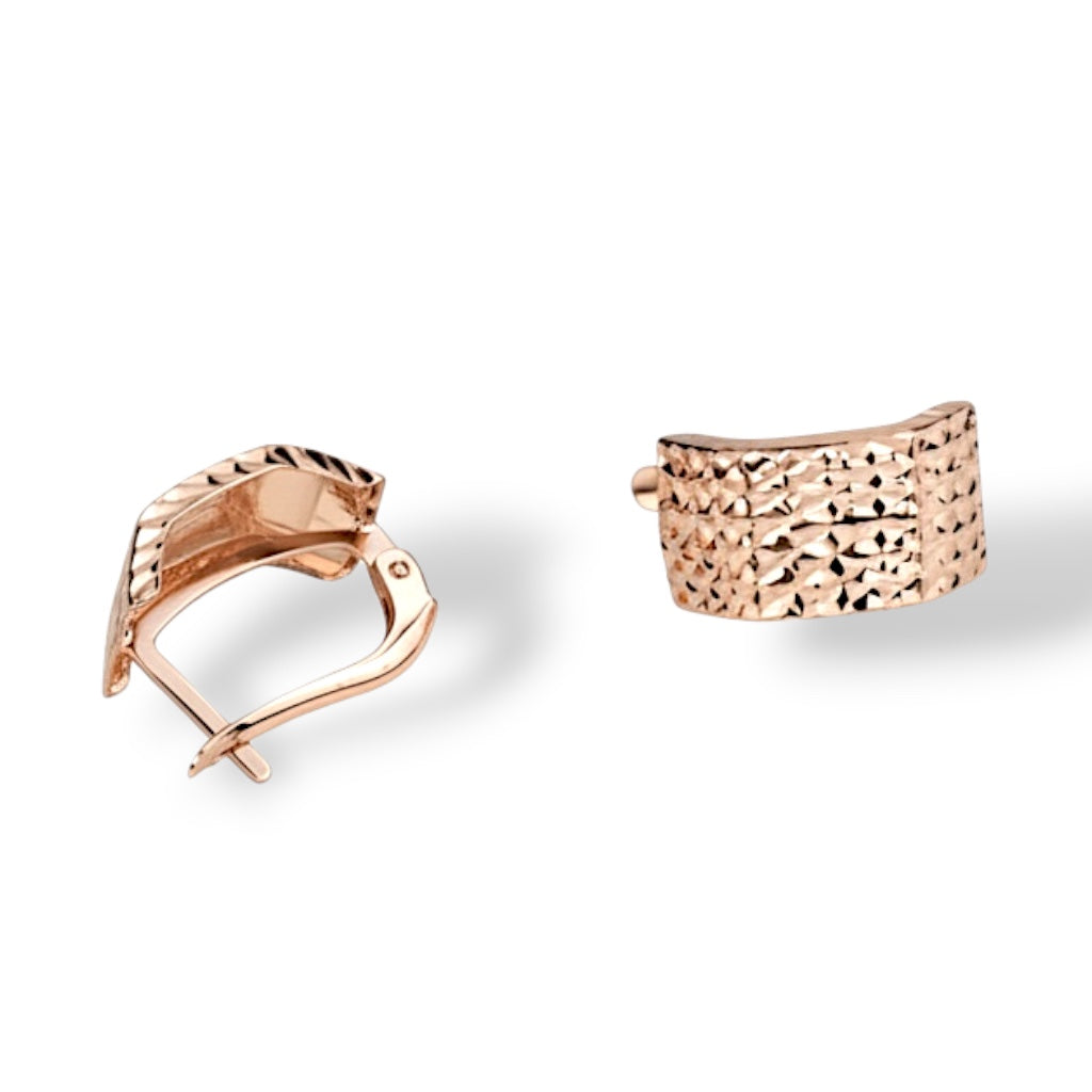 Rose Gold 585(14K) Earrings English lock