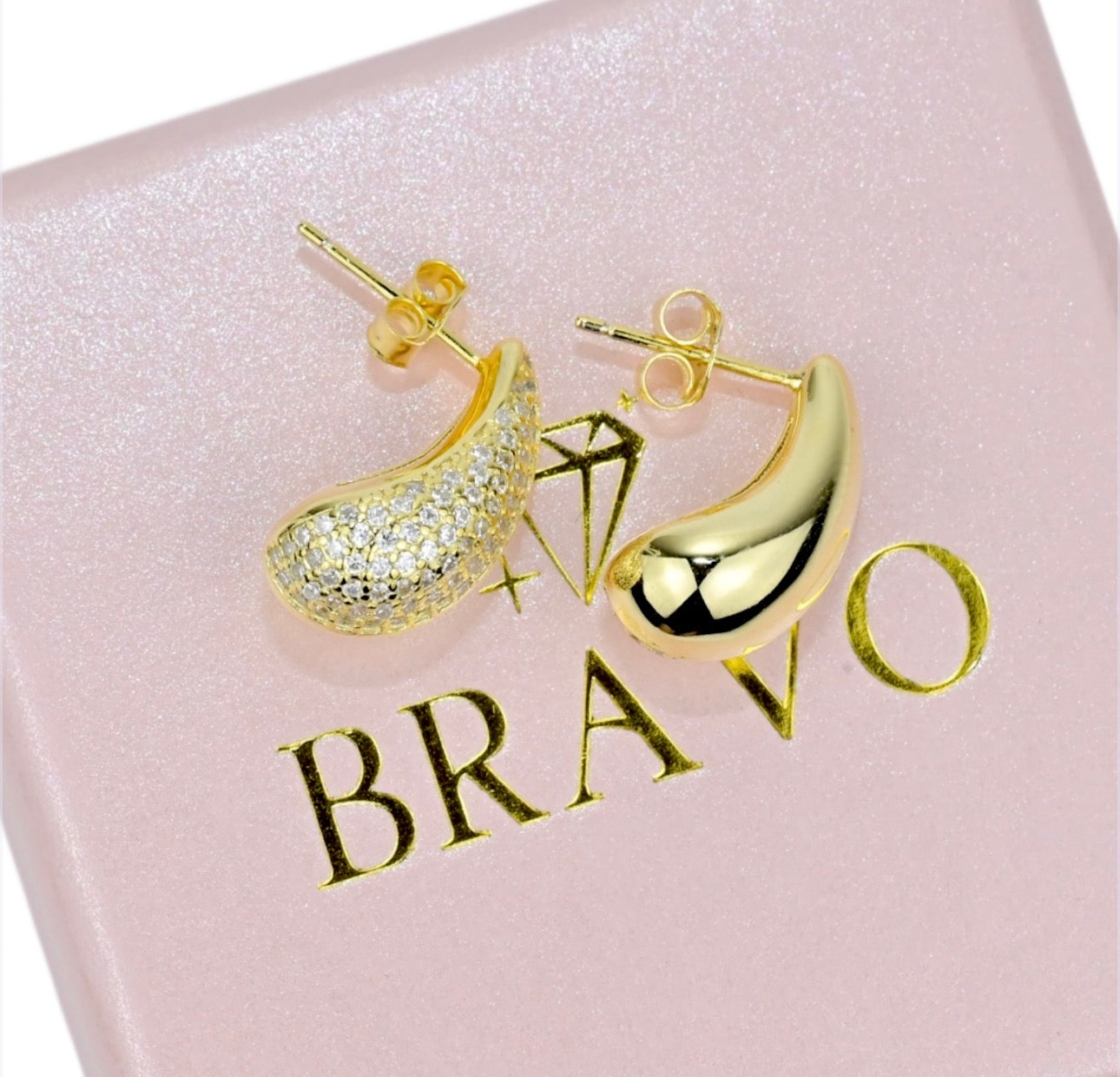 Silver Drop Earrings Yellow Gold Plated