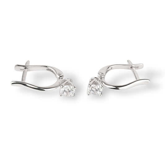 Earrings White Gold with Zirconia stones
