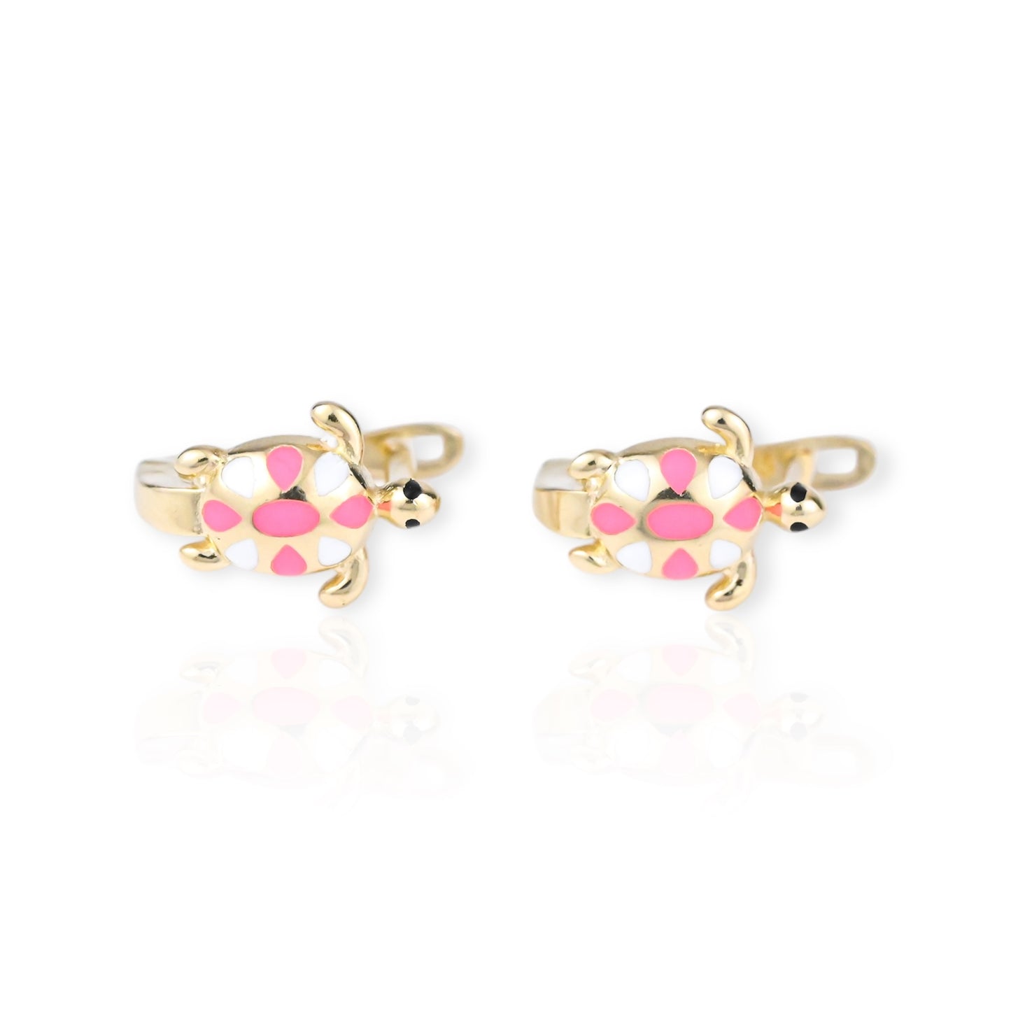 Yellow Gold Kids Earrings Turtle