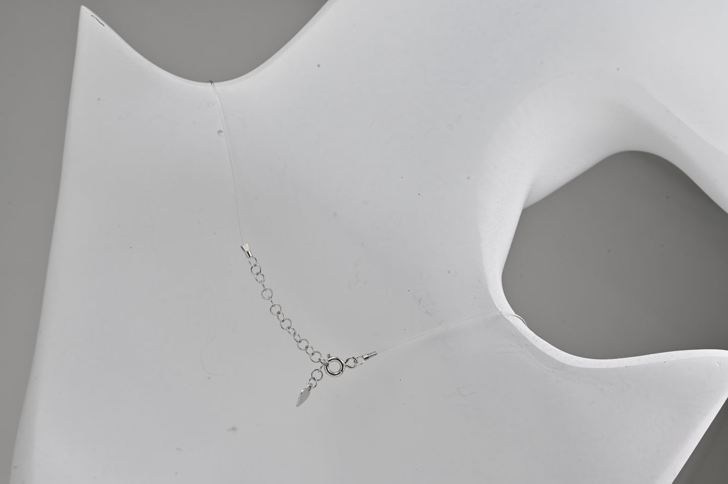 Silver invisible necklace