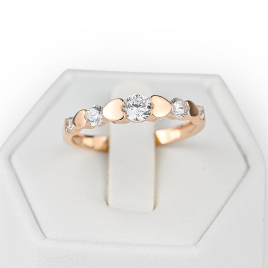 Ring Hearts with Zirconia stones