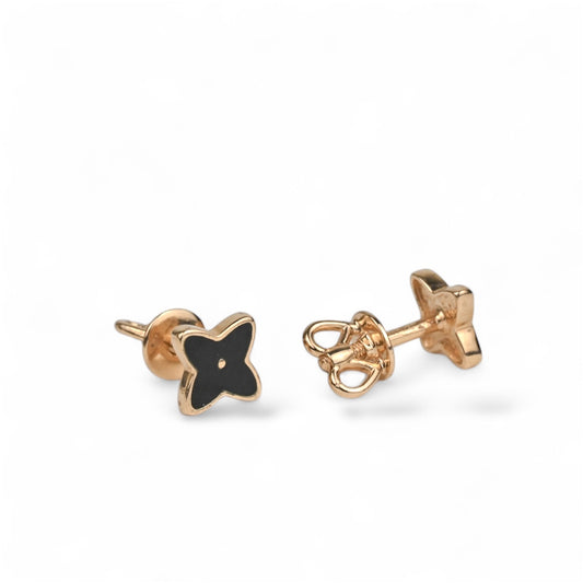 Stud Earrings with Enamel
