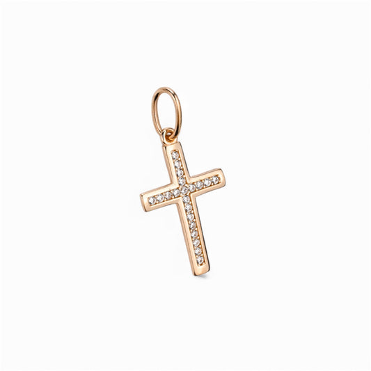 Cross Pendant with Zirconia stones