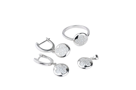 Set of jewelry Silver Flower