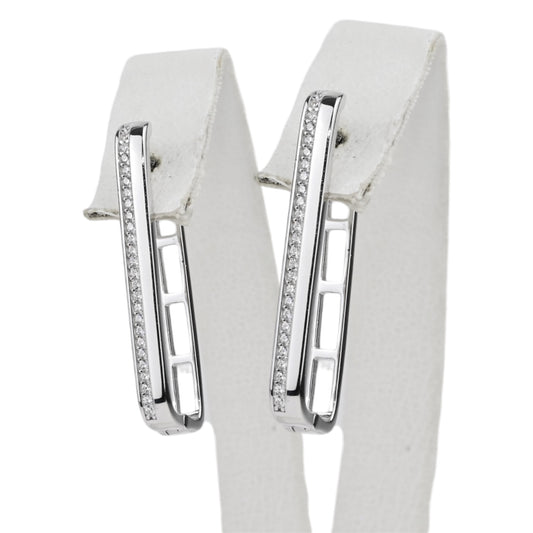 Silver Earrings with Zirconia stones