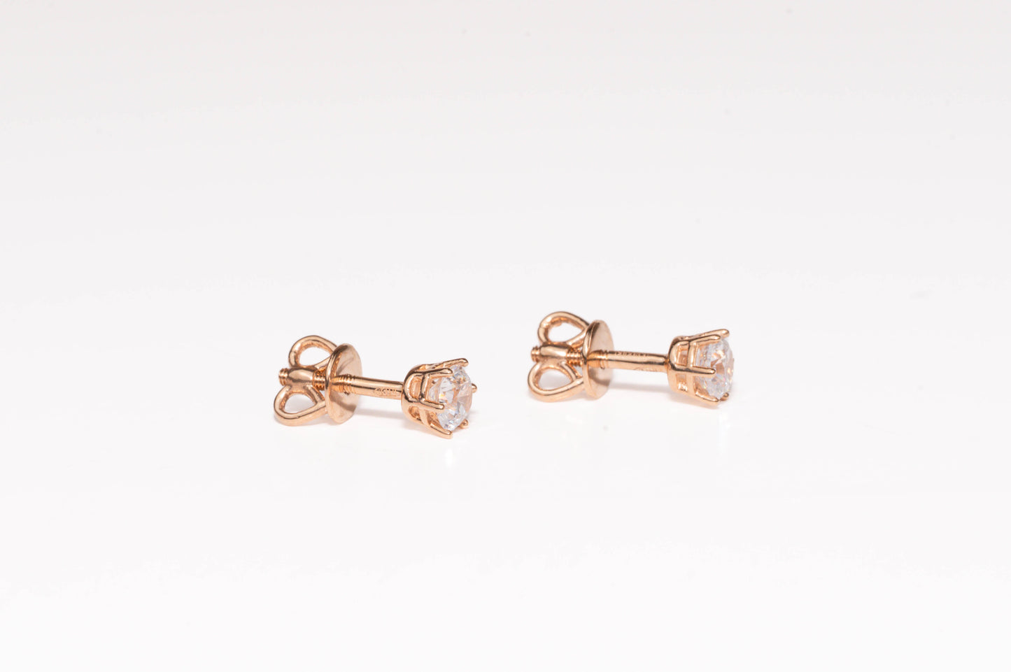Stud Earrings Rose Gold 585(14K)