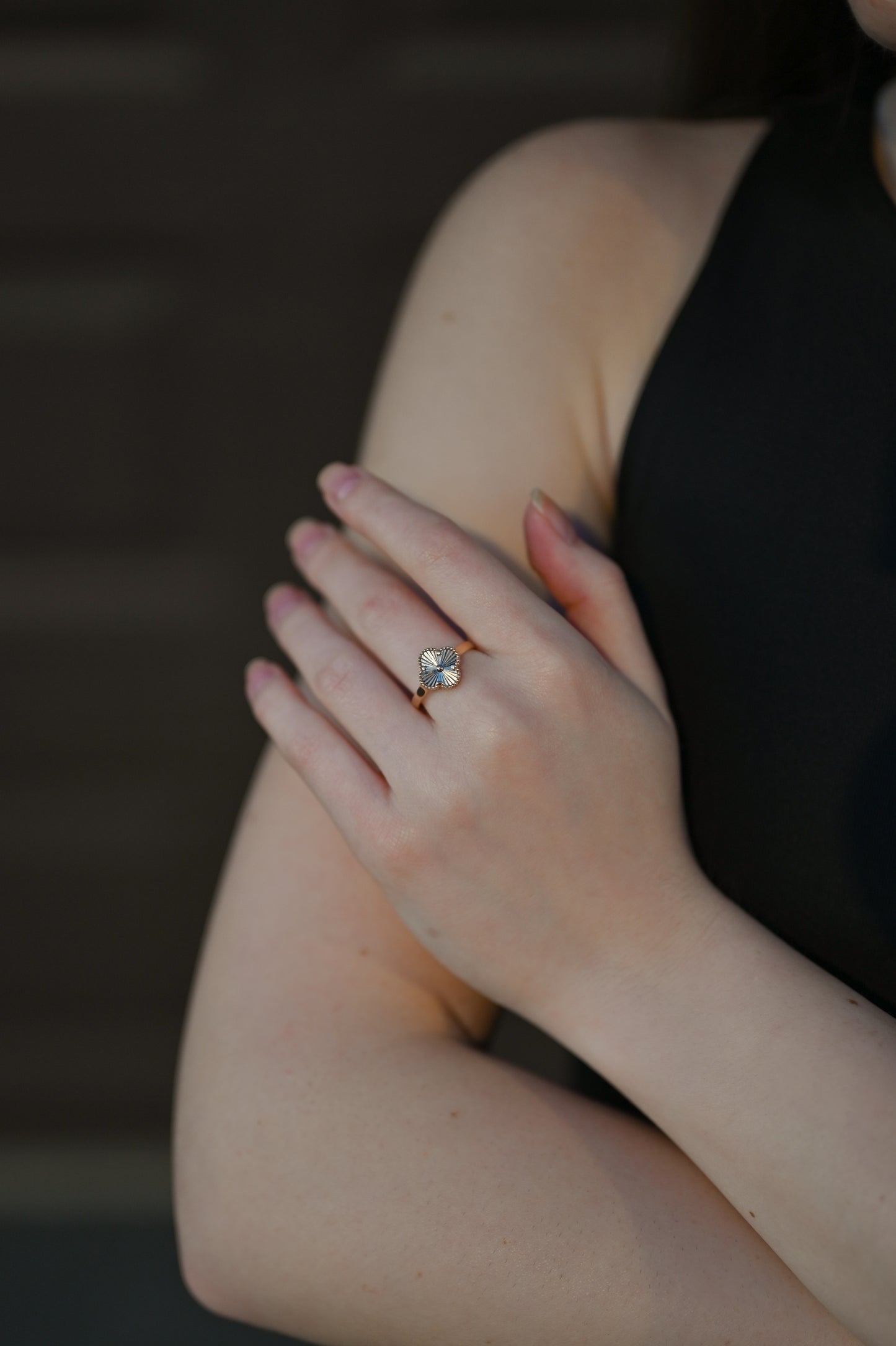 Rose Gold Ring clover
