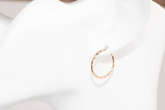 Rose Gold Hoops Earrings