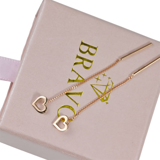 Thread Earrings Hearts