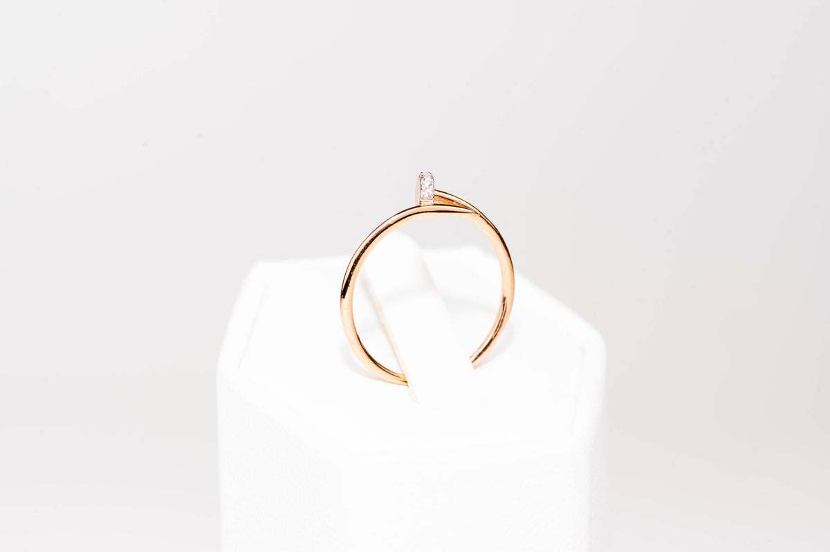 Rose Gold Ring Minimalist Nail
