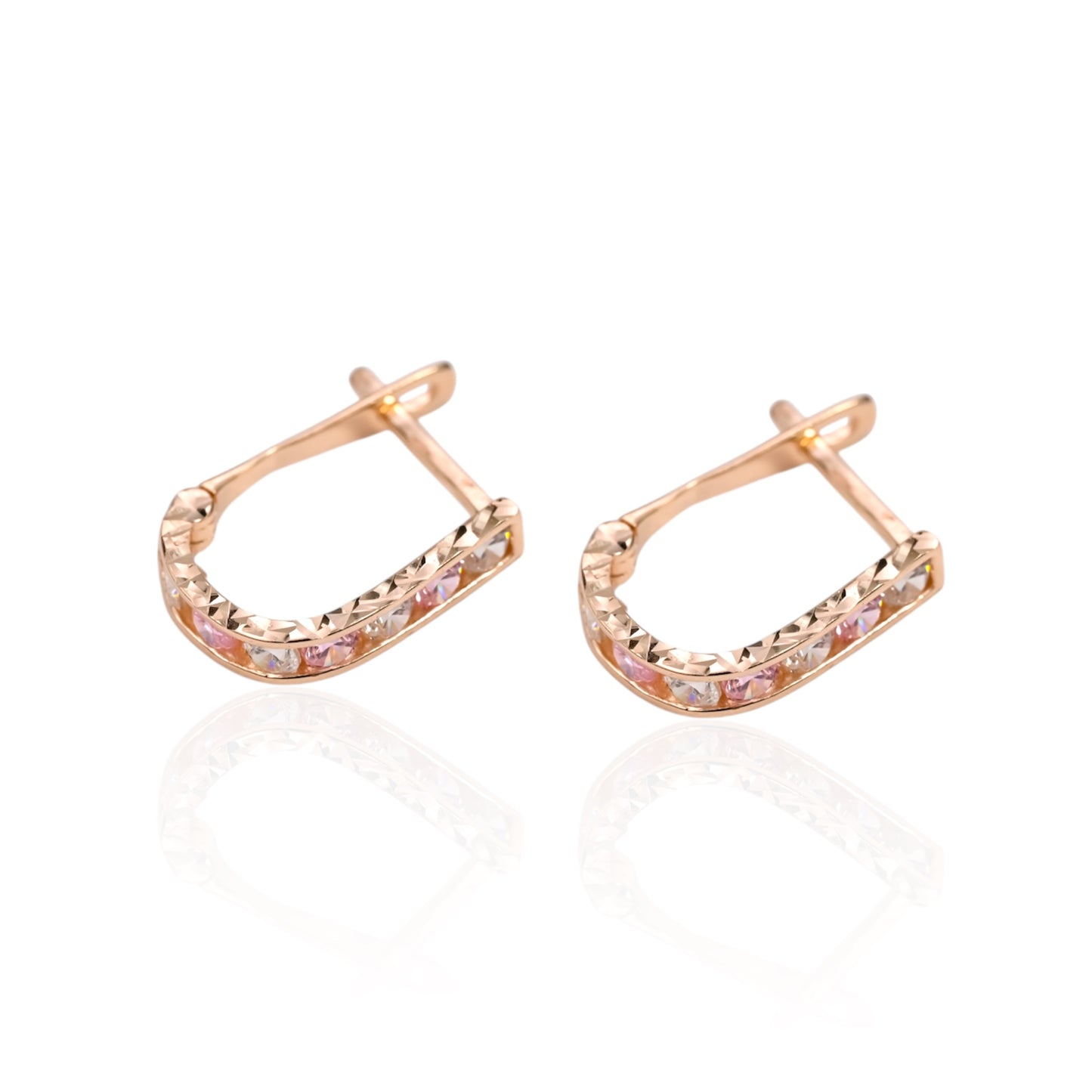 Kids Earrings Pink stones