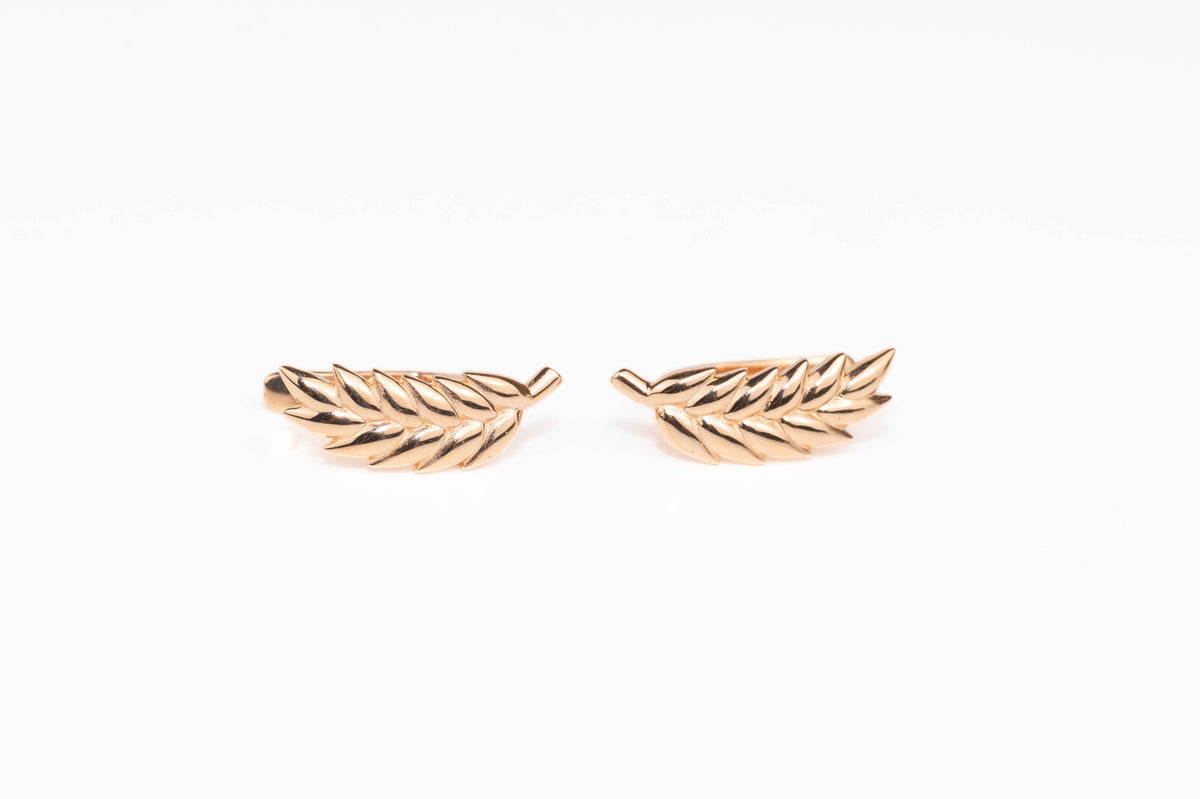 Rose Gold Earrings Wheat