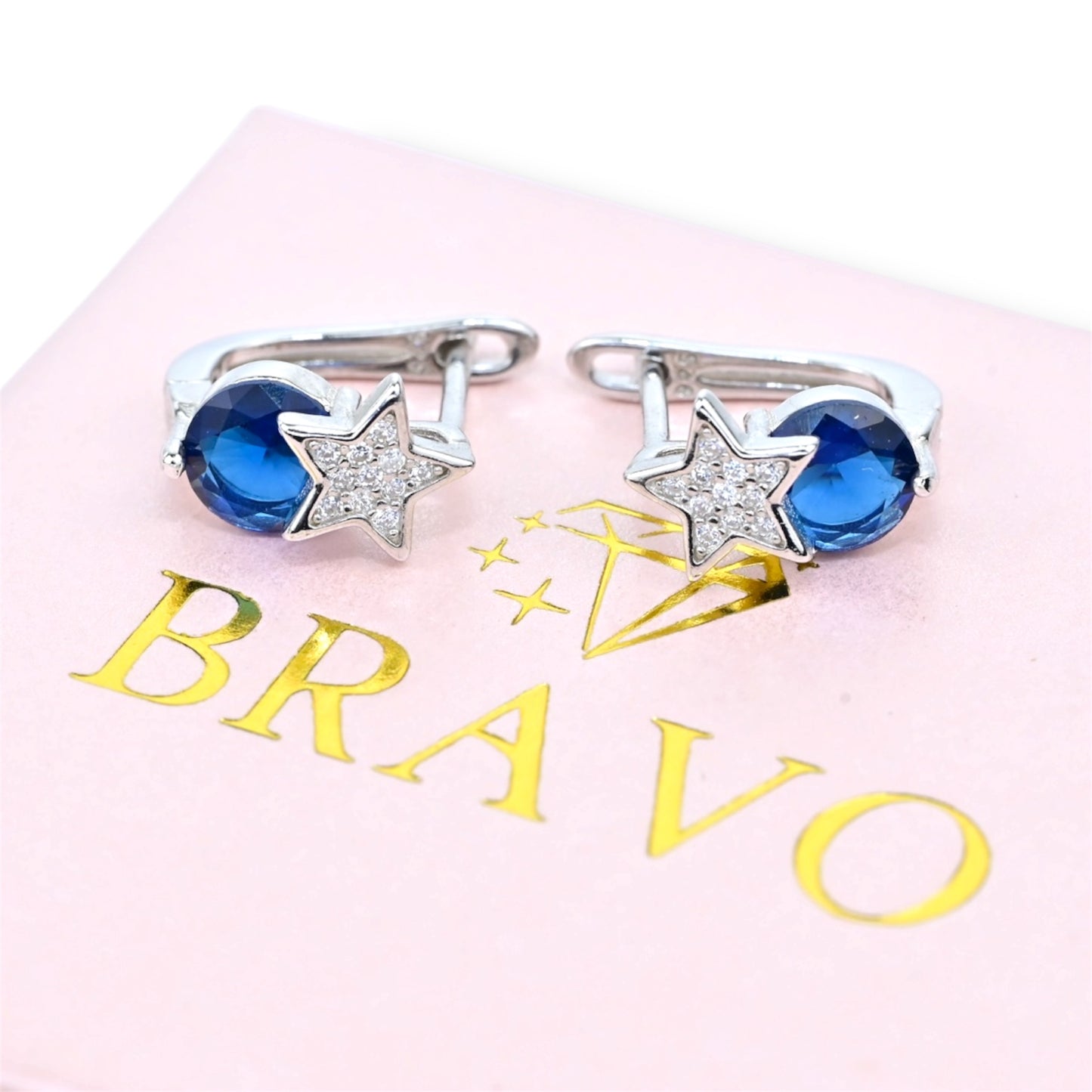 Silver Earrings Stars