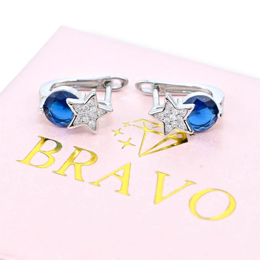 Silver Earrings Stars