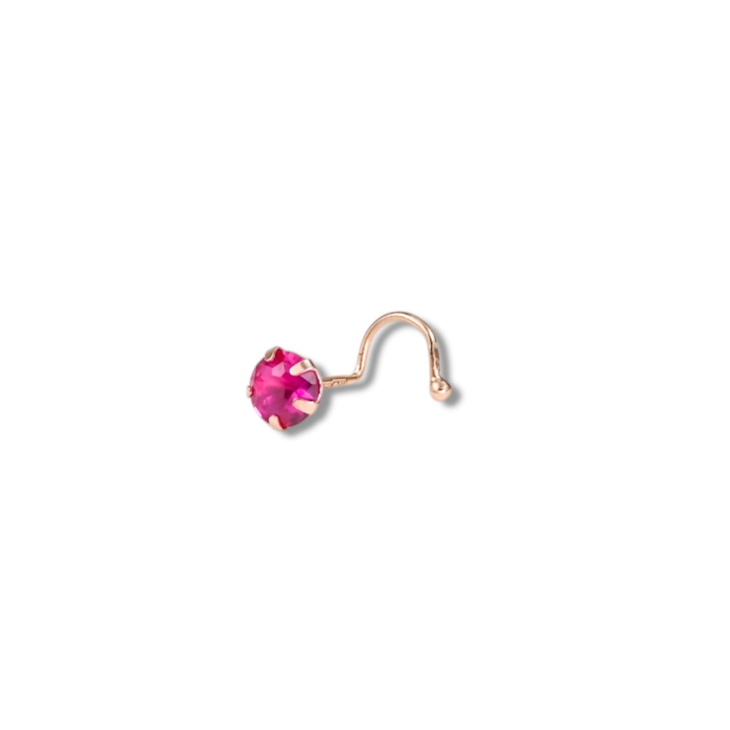 Nose Piercing Pink stone