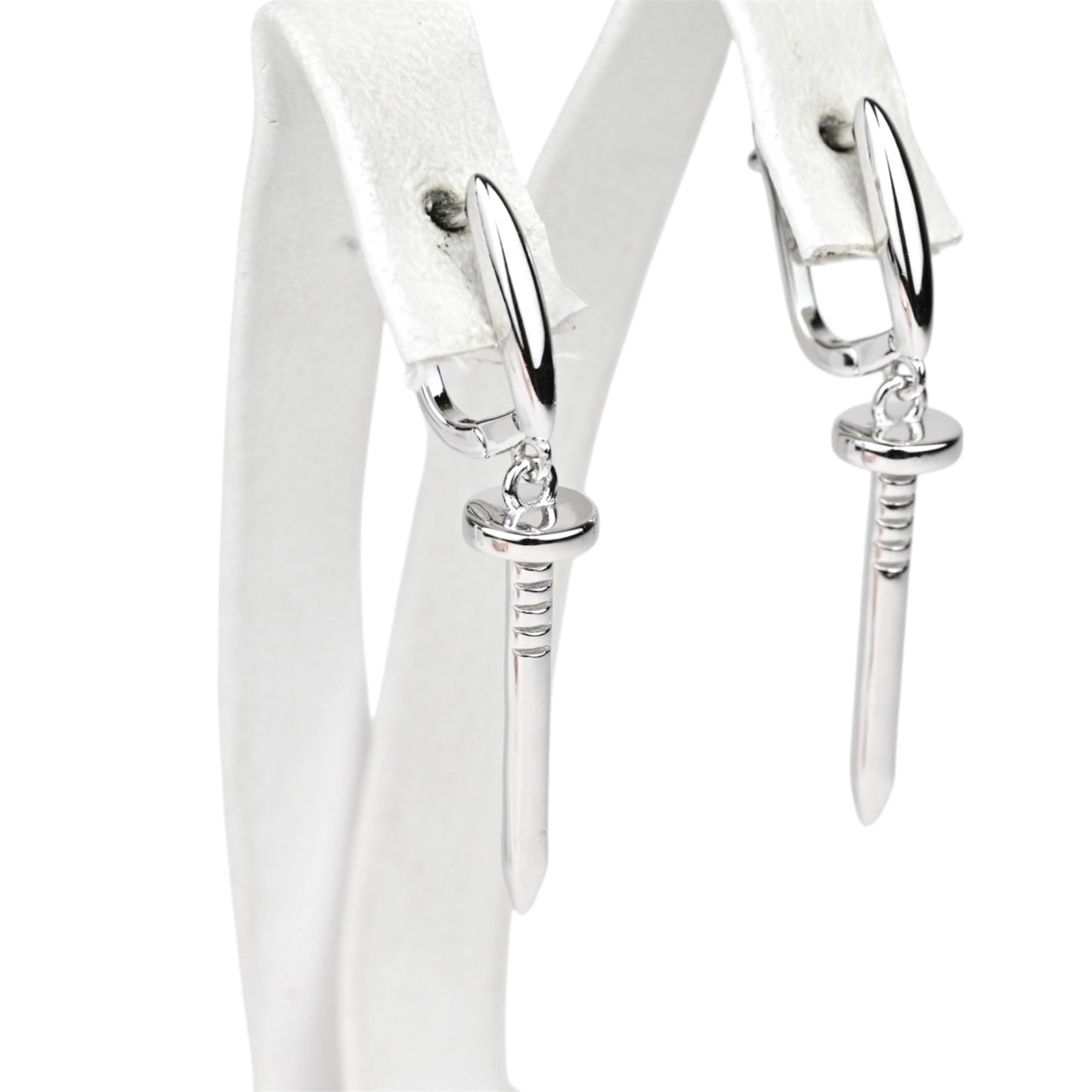 Silver 925 Nails Earrings