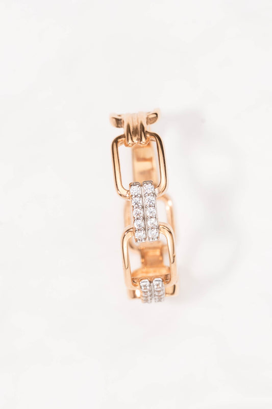 Pavé Chain Link Ring