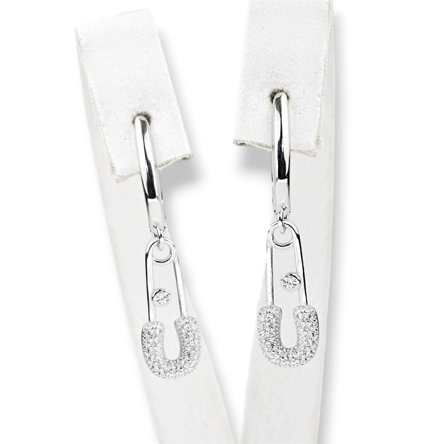 Silver Set Pin with Zirconia stones
