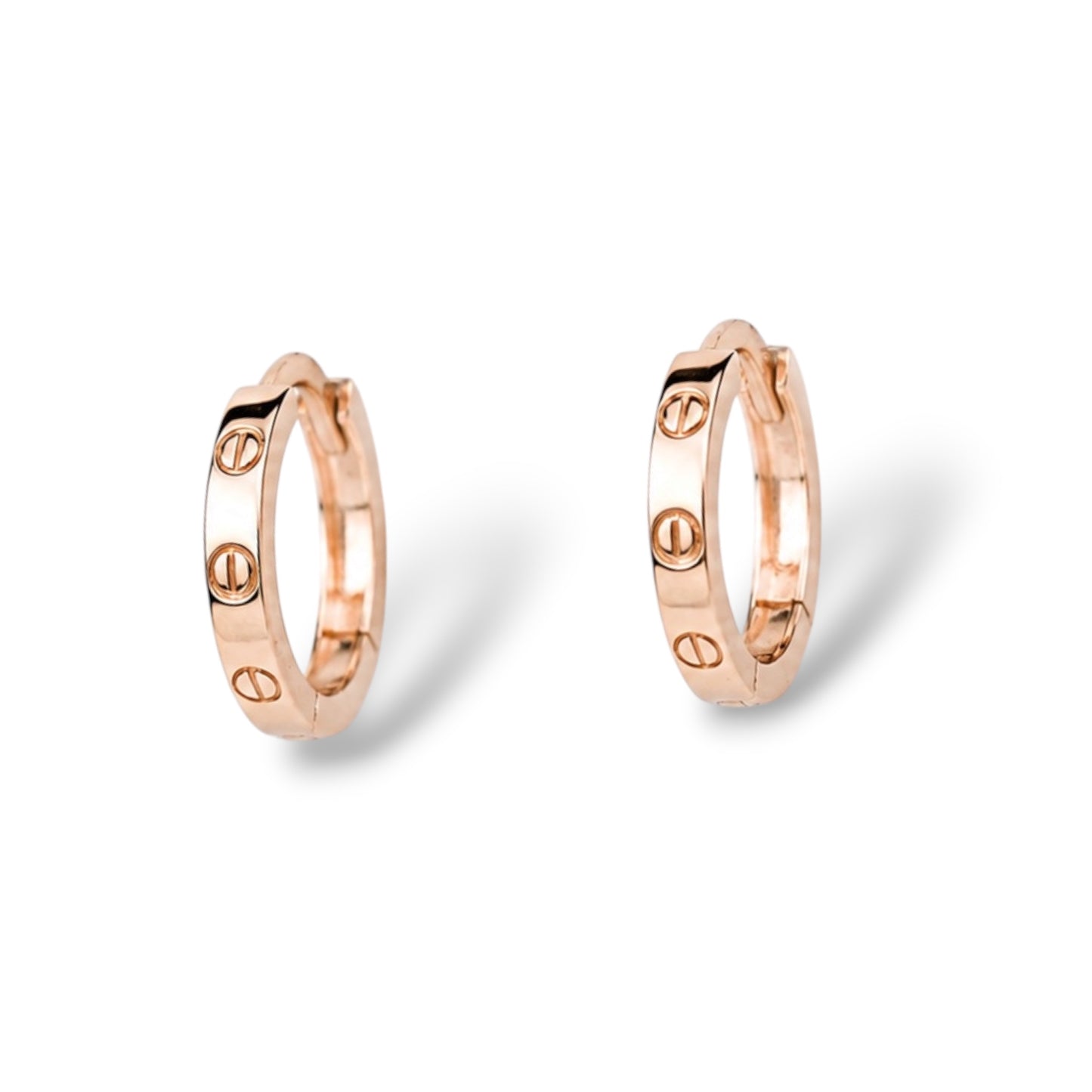Hoops Minimalistic Earrings Rose Gold 585(14K)