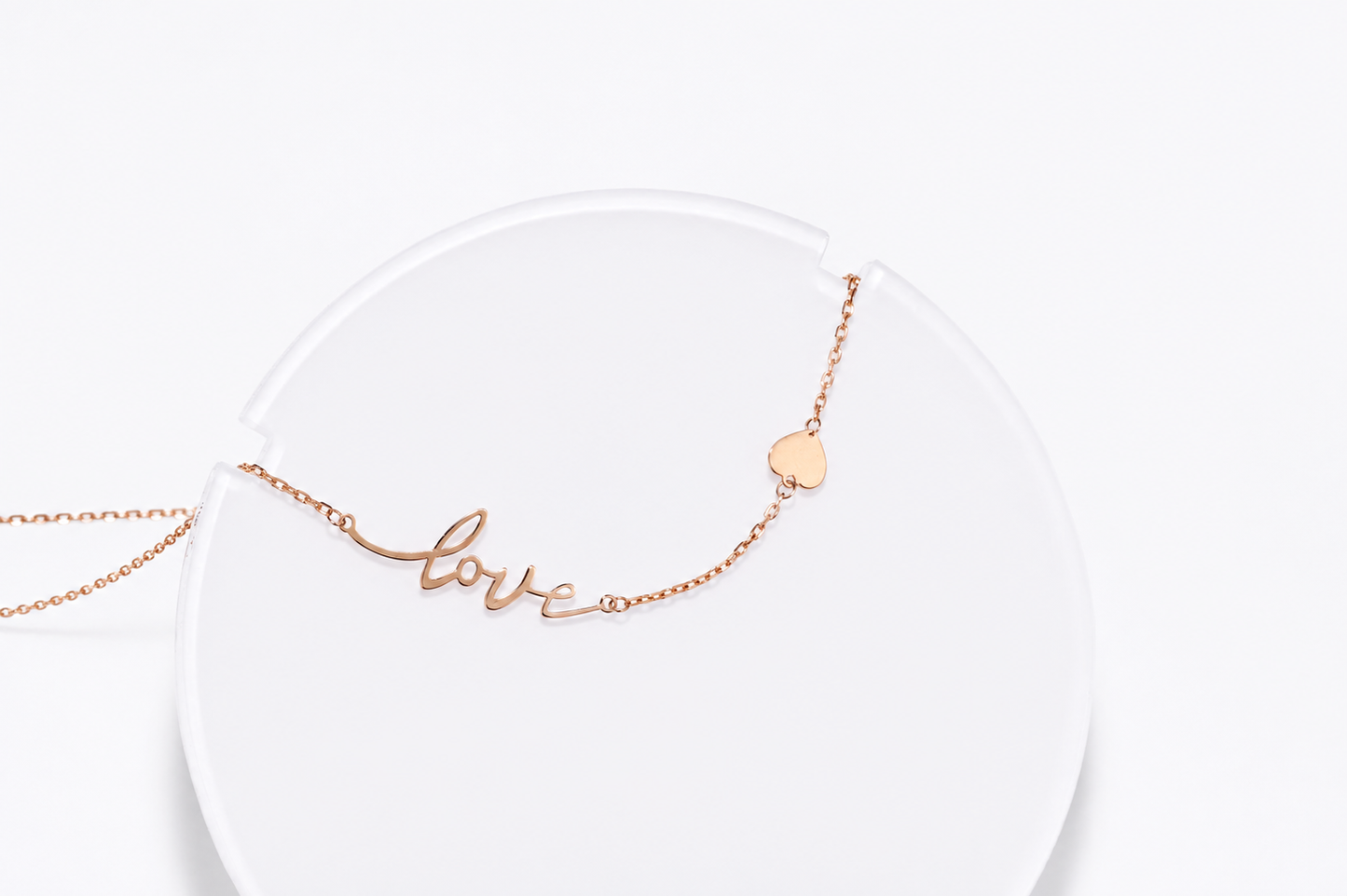 Necklace with Love Pendant Rose Gold 585(14K)