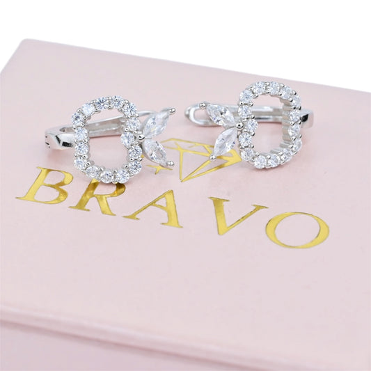 Silver Earrings Apple