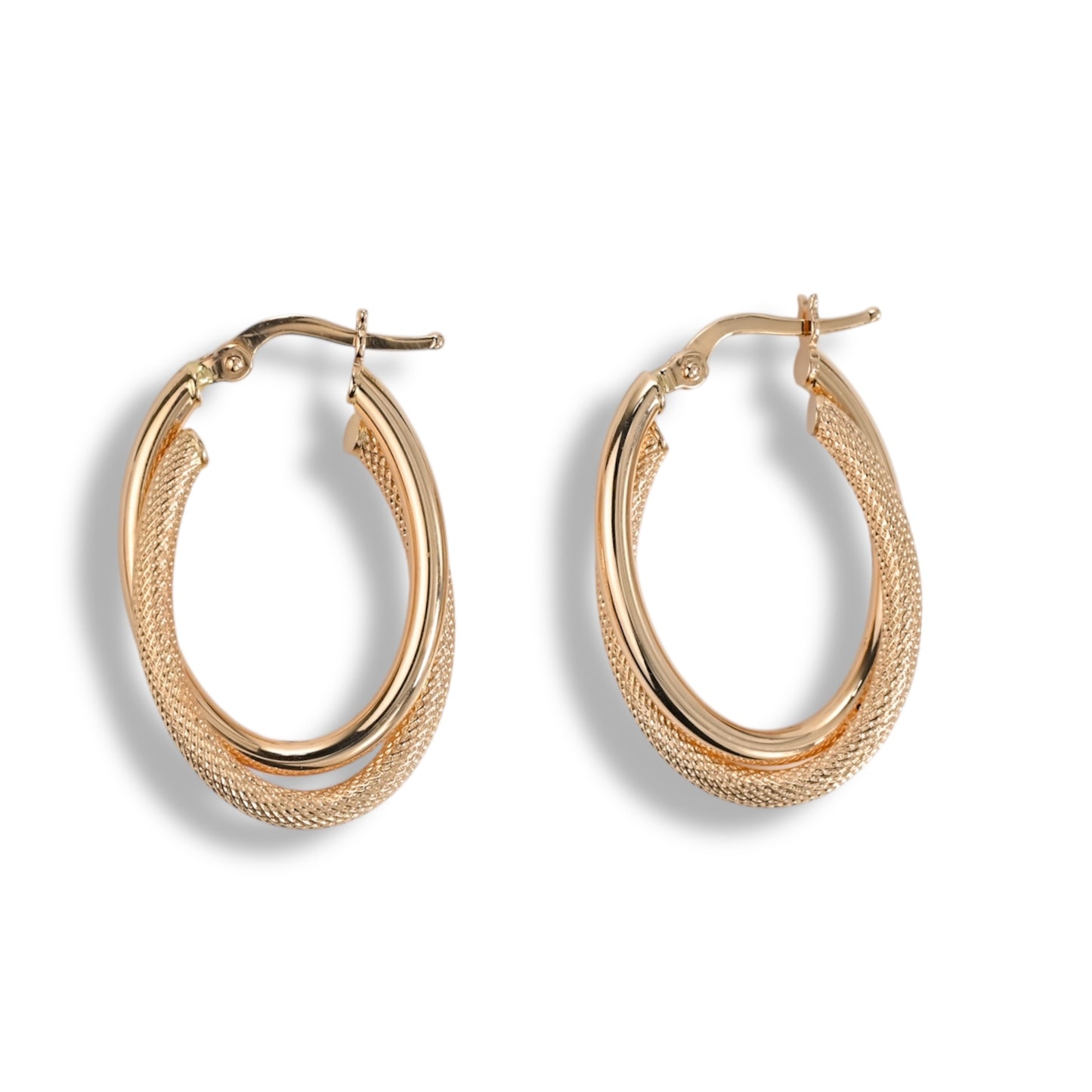 Rose Gold Hoops Earrings
