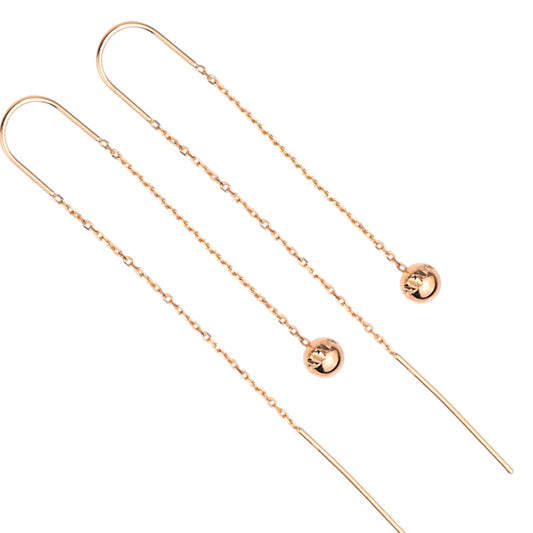 Thread Earrings Rose Gold 585 (14K)