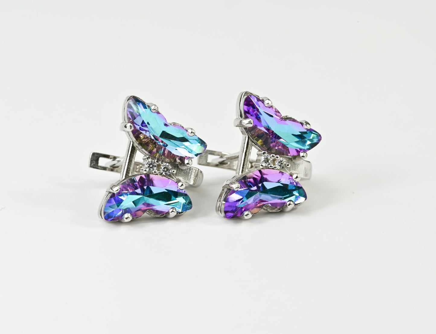 Silver Earrings Butterfly