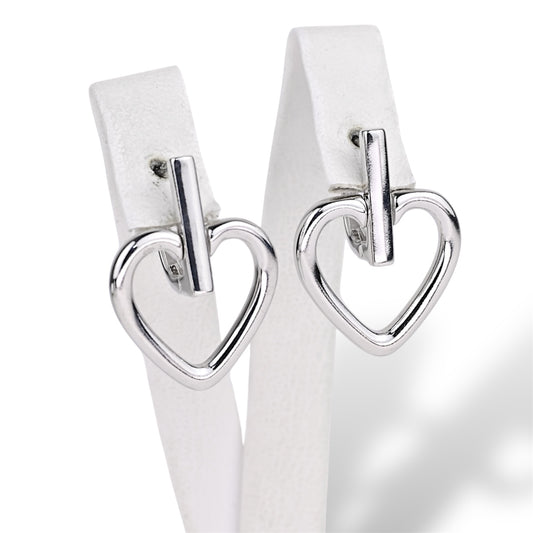 Hearts Silver Earrings