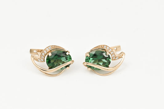 Green Quartz Earrings