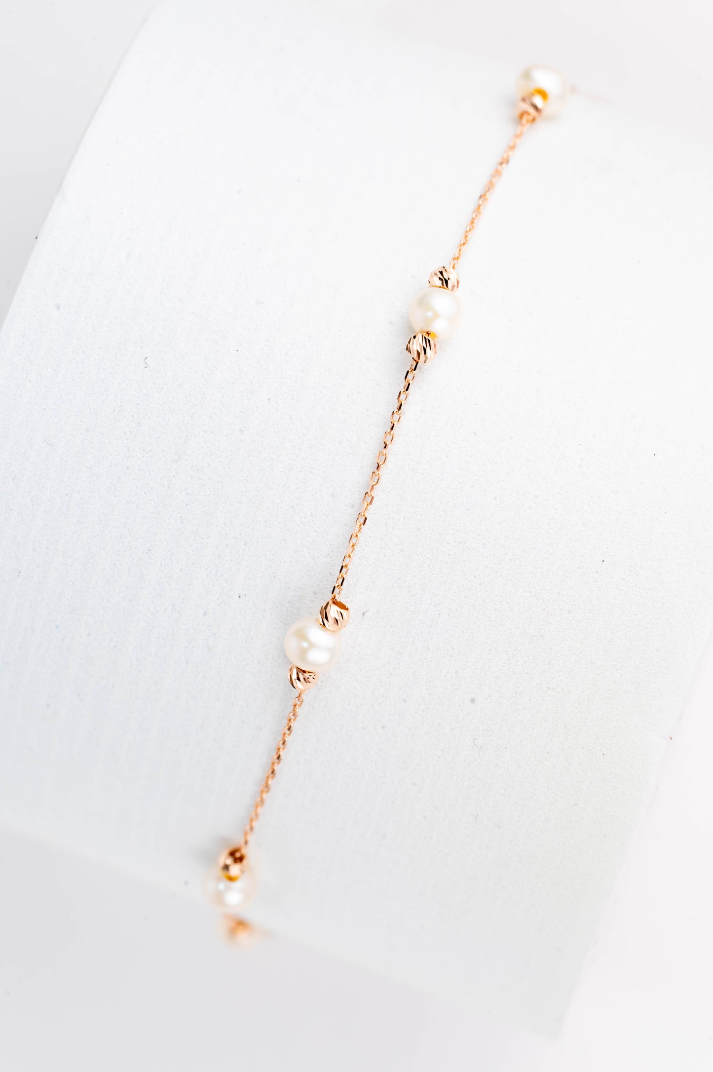 Bracelet Rose Gold 585 with Pearls